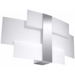 Sollux Lampa ścienna Kinkiet CELIA SL.0350 Z białego szkła korpus chromowany 2xG9