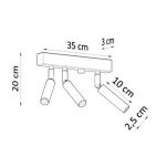 Lampa sufitowa EYETECH 3 SL.0899 SOLLUX LIGHTING listwa czarna regulowana  - 2