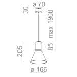 Lampa wisząca MODERN GLASS Flared TP GU10 Aquaform 50530 Gładki transparentny klosz - 2