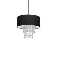 Lampa wisząca ALMERIA BLACK/CHROME MILAGRO MLP6431