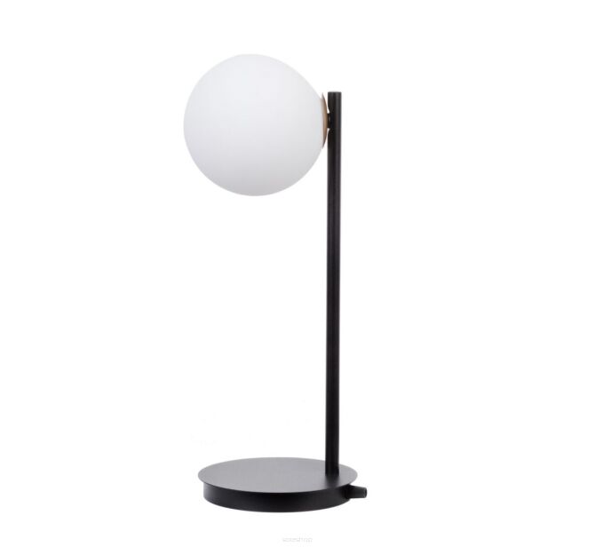 Lampa stołowa SIGMA LIGHTING GAMA CZARNA NOWOCZESNA KLOSZ KULA 50201