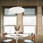 Lampa wisząca Smarties SP5 D60 Ideal Lux  031996 Klosz wykonany jest z matowego dmuchanego szkła metalowa rama w kolorze chromu elipsa - 2