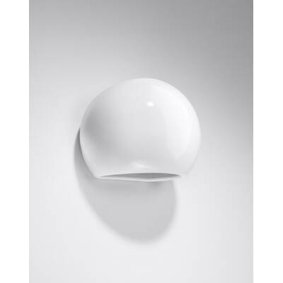 Kinkiet GLOBE SL.1026 SOLLUX LIGHTING ceramiczny okrągły biały połysk