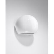 Kinkiet GLOBE SL.1026 SOLLUX LIGHTING ceramiczny okrągły biały połysk