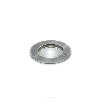 Oprawa najazdowa Park PT1 SMALL Ideal Lux  032832   zewnętrzną obudowę wykonaną z PVC a korpus z aluminium IP65 okrągła kolor nikiel