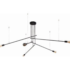 Lampa wisząca PILE czarna 5x Nowodvorski 9127