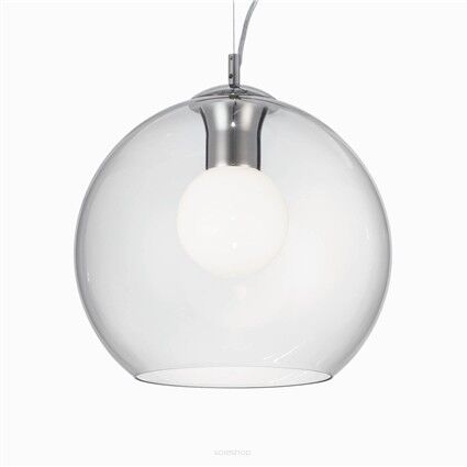 Lampa wisząca Nemo SP1 D30 Ideal Lux  052809  posiada okrągły szklany prezroczysty klosz