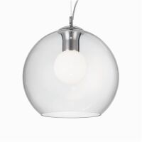 Lampa wisząca Nemo SP1 D30 Ideal Lux  052809  posiada okrągły szklany prezroczysty klosz
