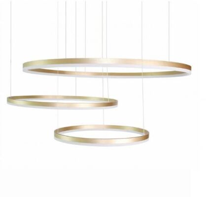 Lampa wisząca HALO 100+80+60 Azzardo AZ4708 okręgi LED nowoczesna złota