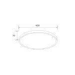 PLAFON OKRĄGŁY ZŁOTY CAMI 40cm - 2