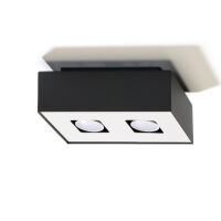 Designerska LAMPA SUFITOWA LISTWA SUFITOWA Mono 2 Czarny SL.0071 SOLLUX LIGHTING techniczny nowoczesny prostokąt