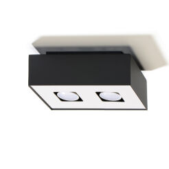 Designerska LAMPA SUFITOWA LISTWA SUFITOWA Mono 2 Czarny SL.0071 SOLLUX LIGHTING techniczny nowoczesny prostokąt