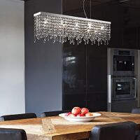 Lampa wisząca GIADA SB5 Ideal Lux  098722 Klosz tworzą łańcuszki i wisiorki wykonane z przezroczystych i kolorowych kryształków
