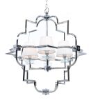 Lampa wisząca BALTIMORE LDP 8020-4 (CHR+WT) Lumina Deco glamour chromowana z białymi abażurami - 3