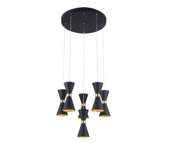 Lampa wisząca Cornet P0331 MAXlight czarna oprawa nowoczesna klepsydra