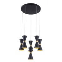 Lampa wisząca Cornet P0331 MAXlight czarna oprawa nowoczesna klepsydra