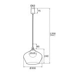 Lampa wisząca IRUN 4269 Argon Dwa klosze 30 cm - 2