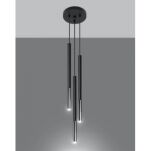 Lampa wisząca MOZAICA 1 SL.0887 SOLLUX LIGHTING nowoczesna czarno/srebrna - 2