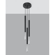 Lampa wisząca MOZAICA 1 SL.0887 SOLLUX LIGHTING nowoczesna czarno/srebrna