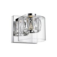 Kinkiet GEM W0389-01A-B5AC LED zumaline Elegancki transparentny klosz z kryształkami wewnątrz klimatycznie rozprasza światło