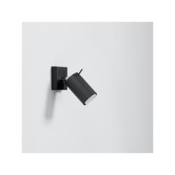 Lampa ścienna Ring kinkiet 1-punktowy czarny SL.0091 SOLLUX LIGHTING  tuba sollux