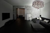 Lampa wisząca Luvia AZzardo AZ2542 wykonana jest z metalu i szkła w kolorze chromu podstawa ma kształt okrągły - 2