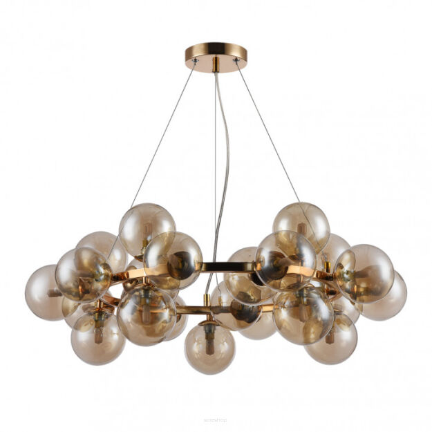 LAMPA WISZĄCA CABELLA PND-5252-25-GD-CGN ITALUX NIETUZINKOWA SZKLANE BAŃKI G9