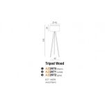 Lampa podłogowa nowoczesna TRIPOD WOOD AZzardo AZ3013 drewniana podstawa 3 kolory abażura do wyboru 　 - 3