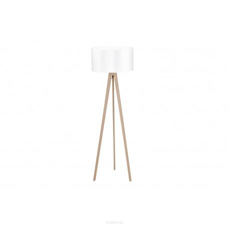 Lampa podłogowa nowoczesna TRIPOD WOOD AZzardo AZ3013 drewniana podstawa 3 kolory abażura do wyboru 　
