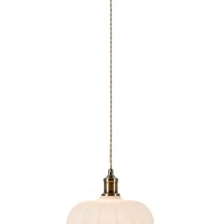 Lampa wisząca Kurage 1L E27 108857 Markslojd antyczny mosiądz/biała Ø26cm