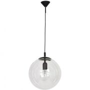 Lampa wisząca GLOBE szklana kula z czarnym wykończeniem ALDEX 562G5  