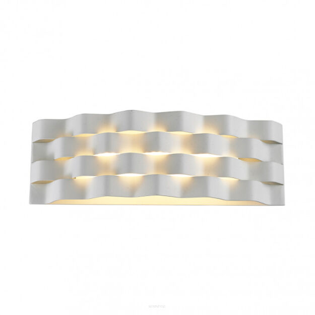 Kinkiet Verigo MB1401L Italux BIAŁA METALOWA OPRAWA LED 6W IP20 NIEREGULARNA STRUKTURA 