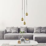 Lampa wisząca MIDA szczotkowany mosiądz  Zuma Line P0583-03B-2GHF - 2