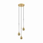 Lampa wisząca MIDA szczotkowany mosiądz  Zuma Line P0583-03B-2GHF - 3