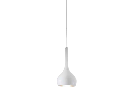Lampa wisząca Soul 1 White AZzardo AZ0272 z metalu i szkła o białym wykończeniu 
