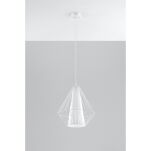 Lampa wisząca  DEMI  białą SL.0297 Loftowa Nowoczesna   klosz z metalu druciany - 2