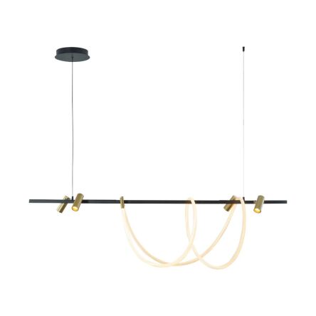 2200277L BALBO LAMPA WISZĄCA ZŁOTA-CZARNA/GOLD-BLACK ZUMALINE