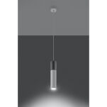 LAMPA  WISZĄCA BORGIO BIAŁA  SALOWA TUBA ZAKOŃCZONA BETONEM IDEALNA DO SALONU SL.0647 SOLLUX - 4