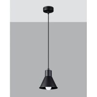 Lampa wisząca TALEJA SL.0985 SOLLUX LIGHTING czarny stożek E27