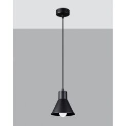 Lampa wisząca TALEJA SL.0985 SOLLUX LIGHTING czarny stożek E27
