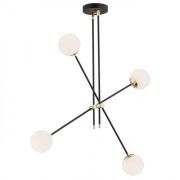 Lampa sufitowa ABSTRACT 1696 ARGON CZARNA BIAŁE KULE