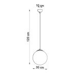Lampa wisząca UGO 30 SL.0716 SOLLUX LIGHTING 30 cm biało-złota - 4