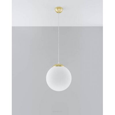 Lampa wisząca UGO 30 SL.0716 SOLLUX LIGHTING 30 cm biało-złota