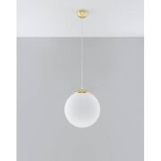 Lampa wisząca UGO 30 SL.0716 SOLLUX LIGHTING 30 cm biało-złota