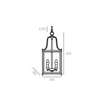 Zwis New York - P04936CH  COSMO Light kształtem przypomina latarnię wykonana w stylu nowojorskim - 3
