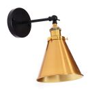 Kinkiet GORI LDW BN07-1 (BK+MD) Lumina Deco VINTAGE mosiężny  - 2