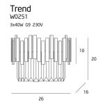  KINKIET TREND W0251 MAXlight NIETUZINKOWY ZŁOTY ZE SZKLANYMI SOPELKAMI E14 - 3