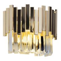  KINKIET TREND W0251 MAXlight NIETUZINKOWY ZŁOTY ZE SZKLANYMI SOPELKAMI E14