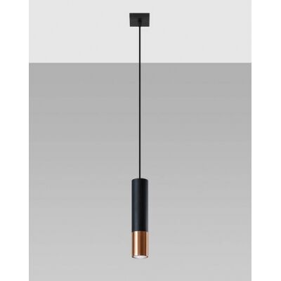 Lampa wisząca LOOPEZ SL.0946 Sollux tuba GU10 czarna miedź