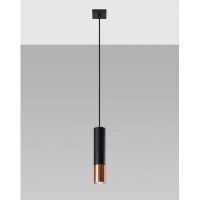 Lampa wisząca LOOPEZ SL.0946 Sollux tuba GU10 czarna miedź